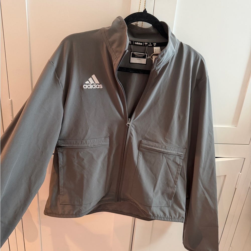 Adidas Light Gray Track Jacket - Picture 2 of 7